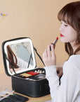 Smart LED Cosmetic Case with Mirror