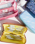 Sanrio Large Capacity Pencil Case Kawaii Cinnamoroll Melody Kulomi Cosmetic Bags School Pencils Bag Pen Case Supplies Stationery